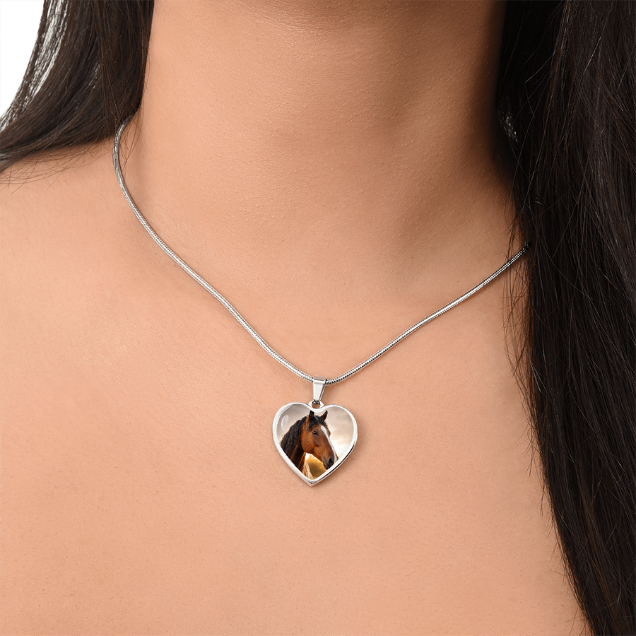 Personalized Horse Photo Necklace – Custom Engraved Keepsake For Horse Lovers